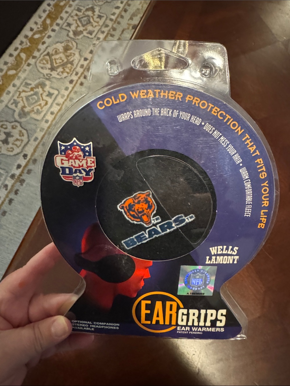Chicago Bears Black EarGrips Ear Warmers with logo - NWT